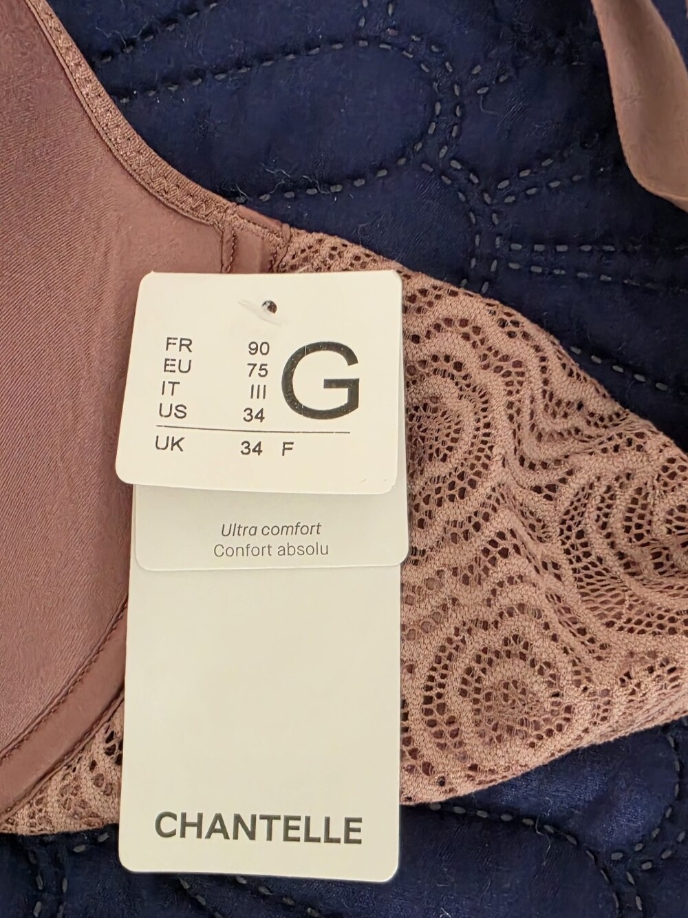 Chantelle C Jolie Smooth T-Shirt Bra in Rose Blush 34G (4D) - Picture 6 of 10